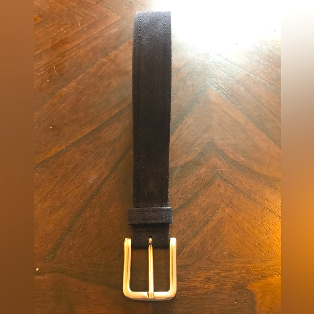 H.S. Trask (Navy) Suede belt